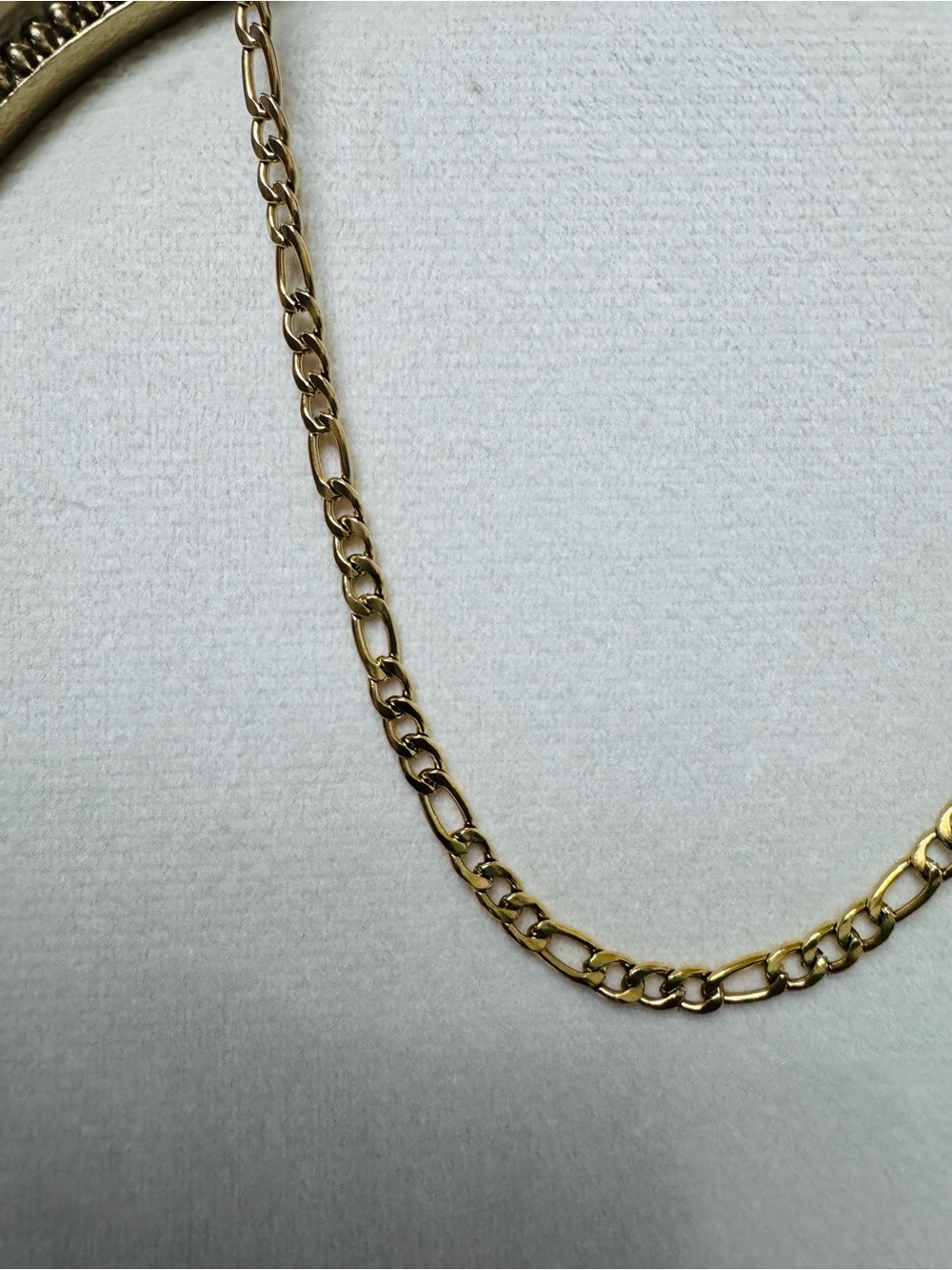 Gold Figaro Chain Necklace - Classic Women's Jewelry